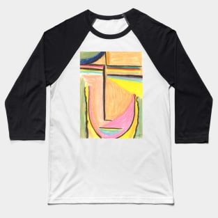 Abstract Face Baseball T-Shirt